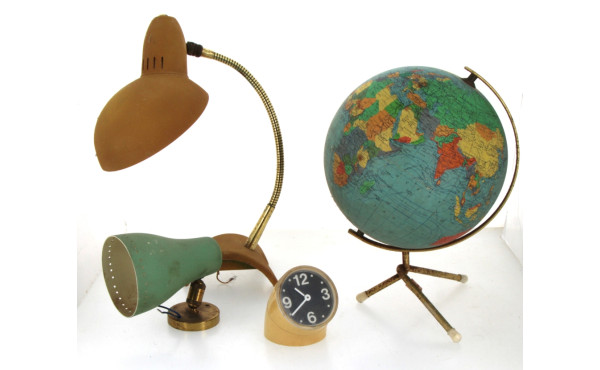 LOT comprenant un Globe années 60 (oxyda