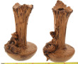 Paire de vases en plâtre patiné façon te