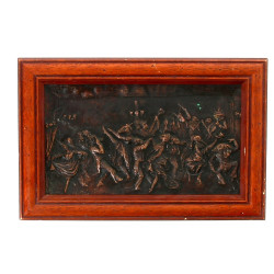 "Le Bal des animaux", plaque en régule p
