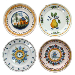 BOURGOGNE-AUXERROISE - 4 assiettes en fa