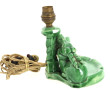 Petite lampe en céramique verte années 5