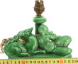 Petite lampe en céramique verte années 5