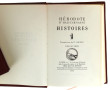 Ed JEAN DE BONNOT - 2 vol. Herodote et 2