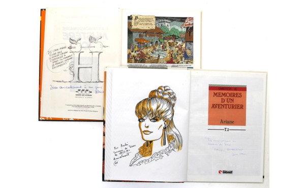 2 BD rigides avec dessins et envoi