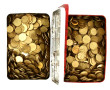 2 boites garnies de pièces de centimes d