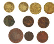 Lot de jetons et monnaies en cuivre et l