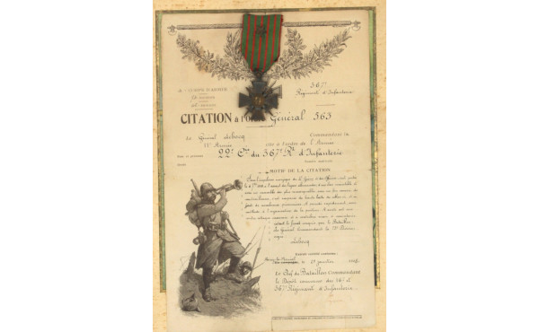 Médaille militaire "Croix de Guerre", en