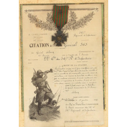 Médaille militaire "Croix de Guerre", en