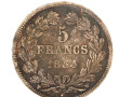 Pièce de 5 F écu XIXème en argent, 1834,