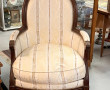 Bergère de style Louis XVI en bois natur