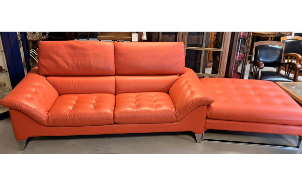 ROCHE BOBOIS - Beau canapé rouge orangée
