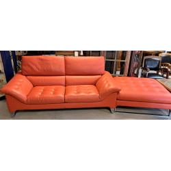 ROCHE BOBOIS - Beau canapé rouge orangée