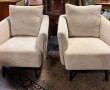Paire de fauteuils modernes en lainage p