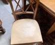 Table et 7 chaises dossier à croisillons
