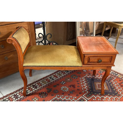 Banquette assise velours et tiroir en me