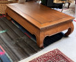 Table basse en bois exotique, bon état 1