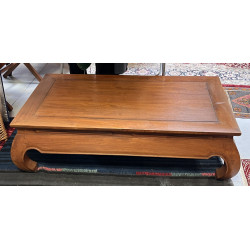 Table basse en bois exotique, bon état 1