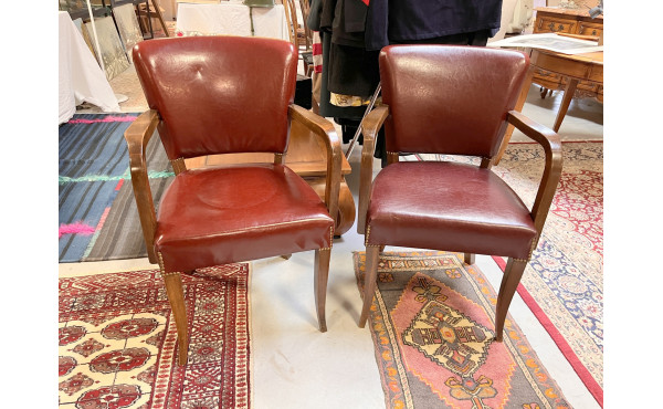 Paire de fauteuils bridge