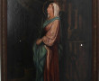 "Sainte à la palme", huile sur toile anc