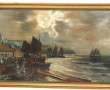 E.MOSCHLEN (XIXè-Xxè) "Retour de pêche",