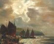 E.MOSCHLEN (XIXè-Xxè) "Retour de pêche",