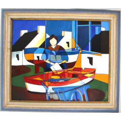 Roland STANZIONI (Xxème) "Femme de pêche