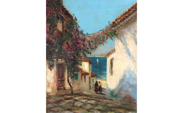 R.U. RINALDI (Xxème) "Vieille rue à Bany
