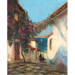 R.U. RINALDI (Xxème) "Vieille rue à Bany
