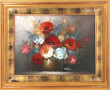 Ecole Xxème "Bouquet de fleurs dont coqu
