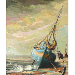 M. FORMENTIN (Xxème) "Les Bateaux, Golfe