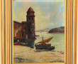 R.U. RINALDI (Xxème) "Collioure, le cloc