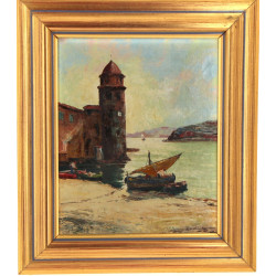 R.U. RINALDI (Xxème) "Collioure, le cloc