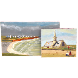 Lucien TANNEAU (Xxè-XXIè) - Lot de 2 hui