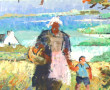Ecole Bretonne Xxème "Grand-mère et jeun