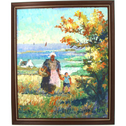 Ecole Bretonne Xxème "Grand-mère et jeun