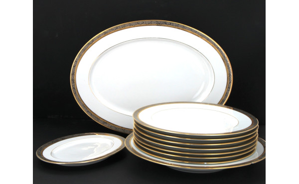 De NOBLAT Limoges - 6 assiettes, 2 plats