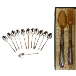 SFAM - 12 cuillères à moka en métal arge