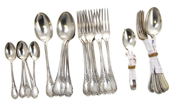 CHRISTOFLE Décor Marly - 7 fourchettes d