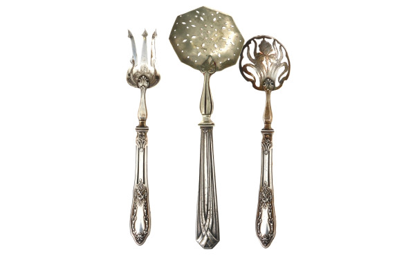 Paire de petits couverts de service, cui