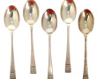 5 cuillères à moka en argent anglais, po