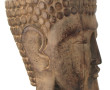 Tête de Bouddha sculptée dans un bois ex