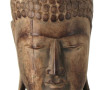 Tête de Bouddha sculptée dans un bois ex