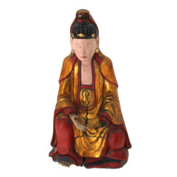 BOUDDHA - Sculpture en bois sculpté poly