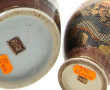 Deux vases en porcelaine Satsuma polychr
