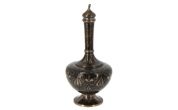 INDE - Vase BIDRI en métal à riche décor