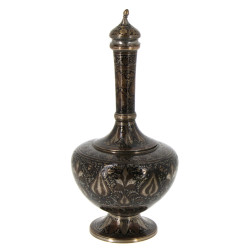 INDE - Vase BIDRI en métal à riche décor