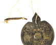 Gong indien en métal travaillé à décor z