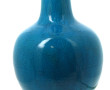 CHINE - Vase bouteille en céramique turq