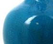 CHINE - Vase bouteille en céramique turq