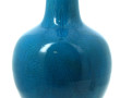 CHINE - Vase bouteille en céramique turq